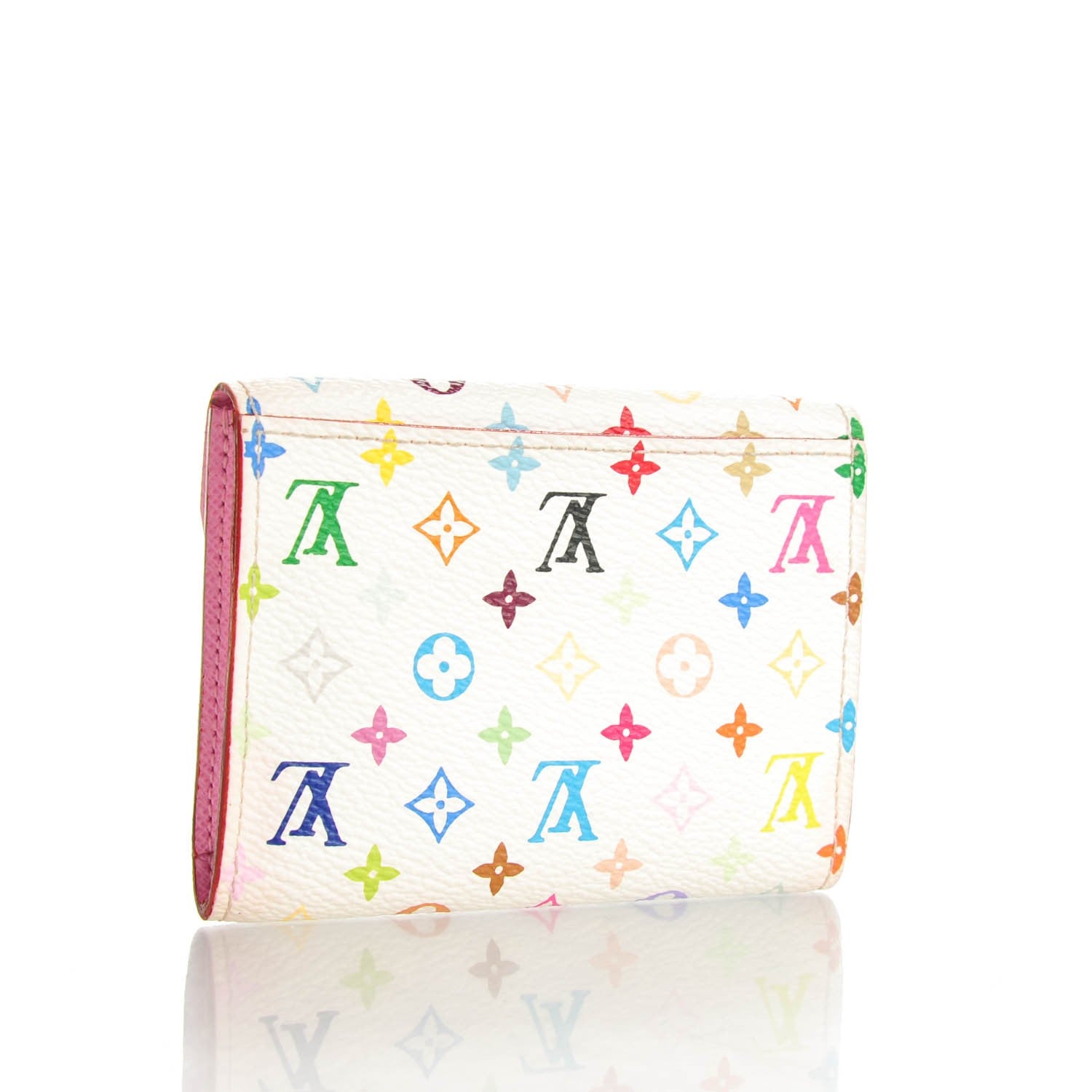 Louis Vuitton Monogram Multicolor Business Card Holder White Litchi 3 of 7