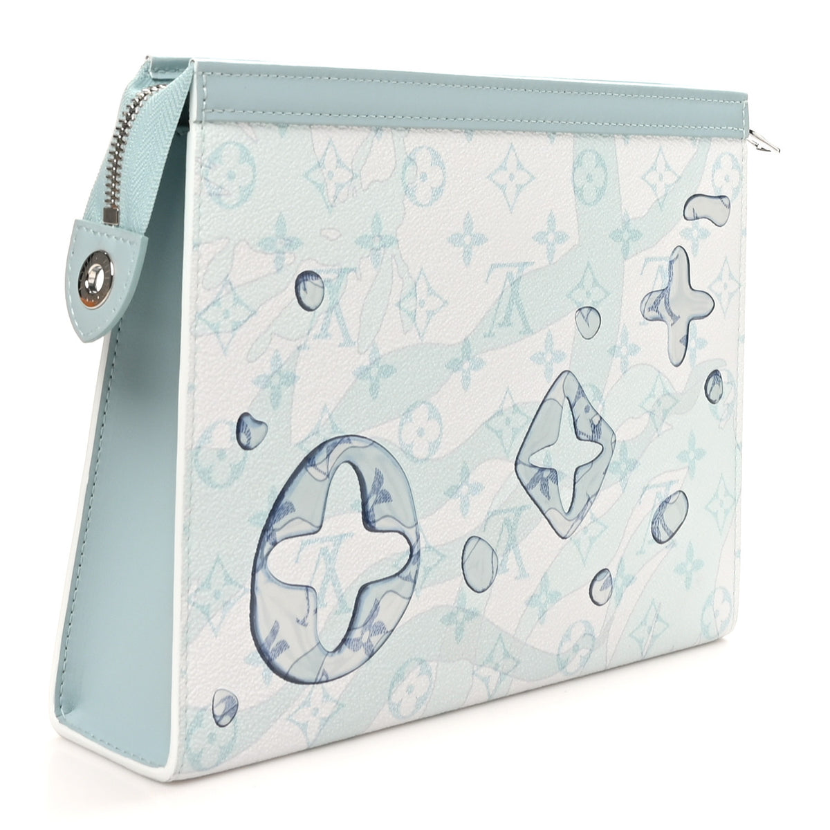 Monogram Aquagarden Pochette Voyage MM Crystal Blue