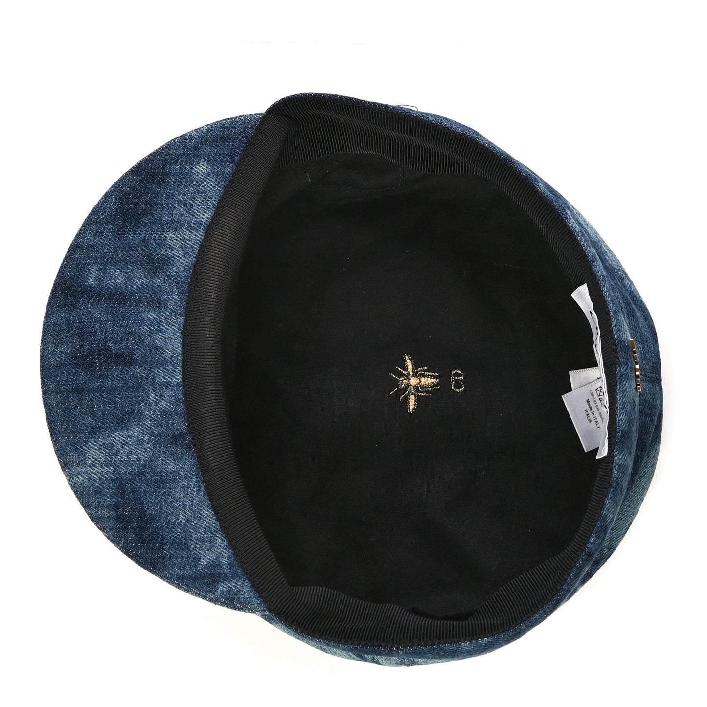 Cotton Denim Baker Boy Hat 57 Blue
