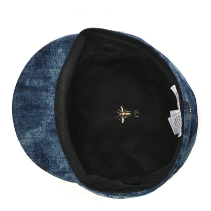 Christian Dior Cotton Denim Baker Boy Hat 57 Blue 5 of 9