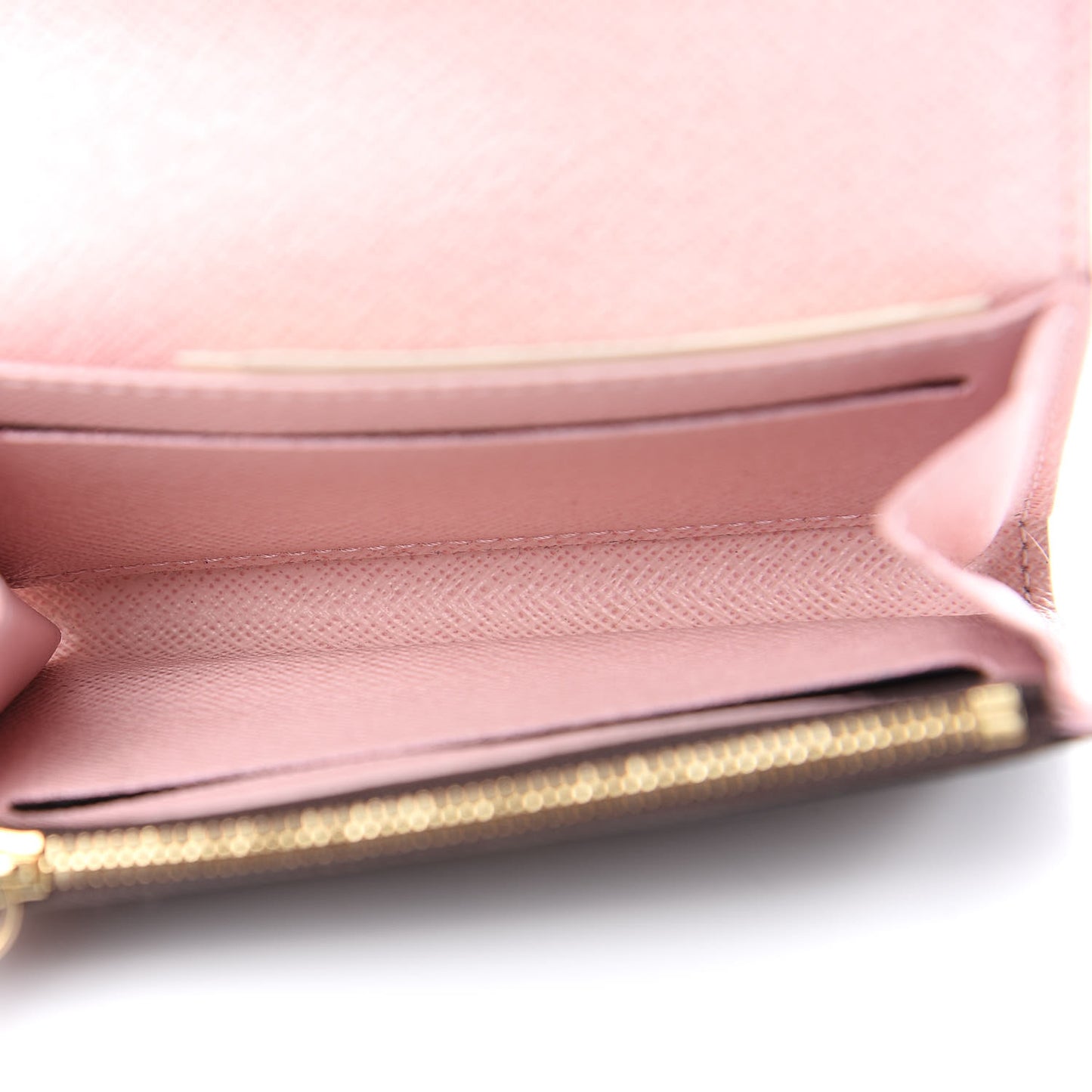 Damier Ebene Rosalie Coin Purse Rose Ballerine