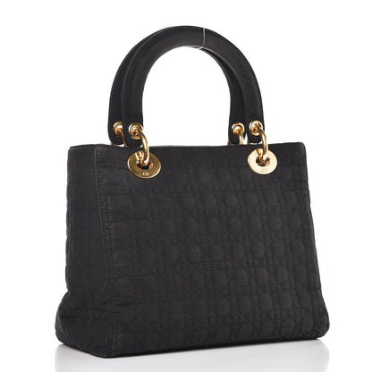 Christian Dior Nylon Cannage Medium Lady Dior Black 3 of 13