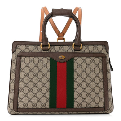 Gucci GG Supreme Monogram Web Ophidia Convertible Backpack Beige New Acero 1 of 10