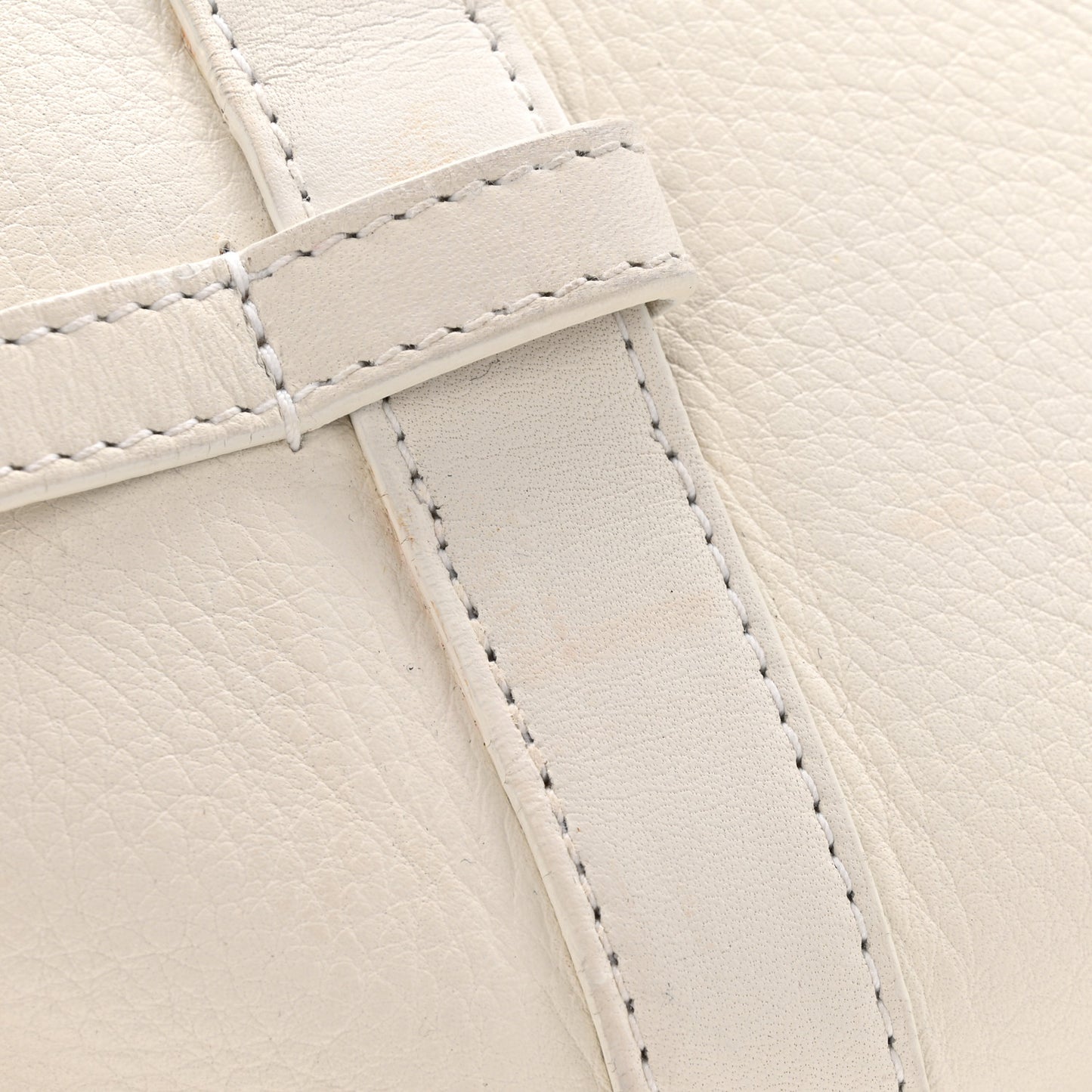 Calfskin Logo Charms Boston White
