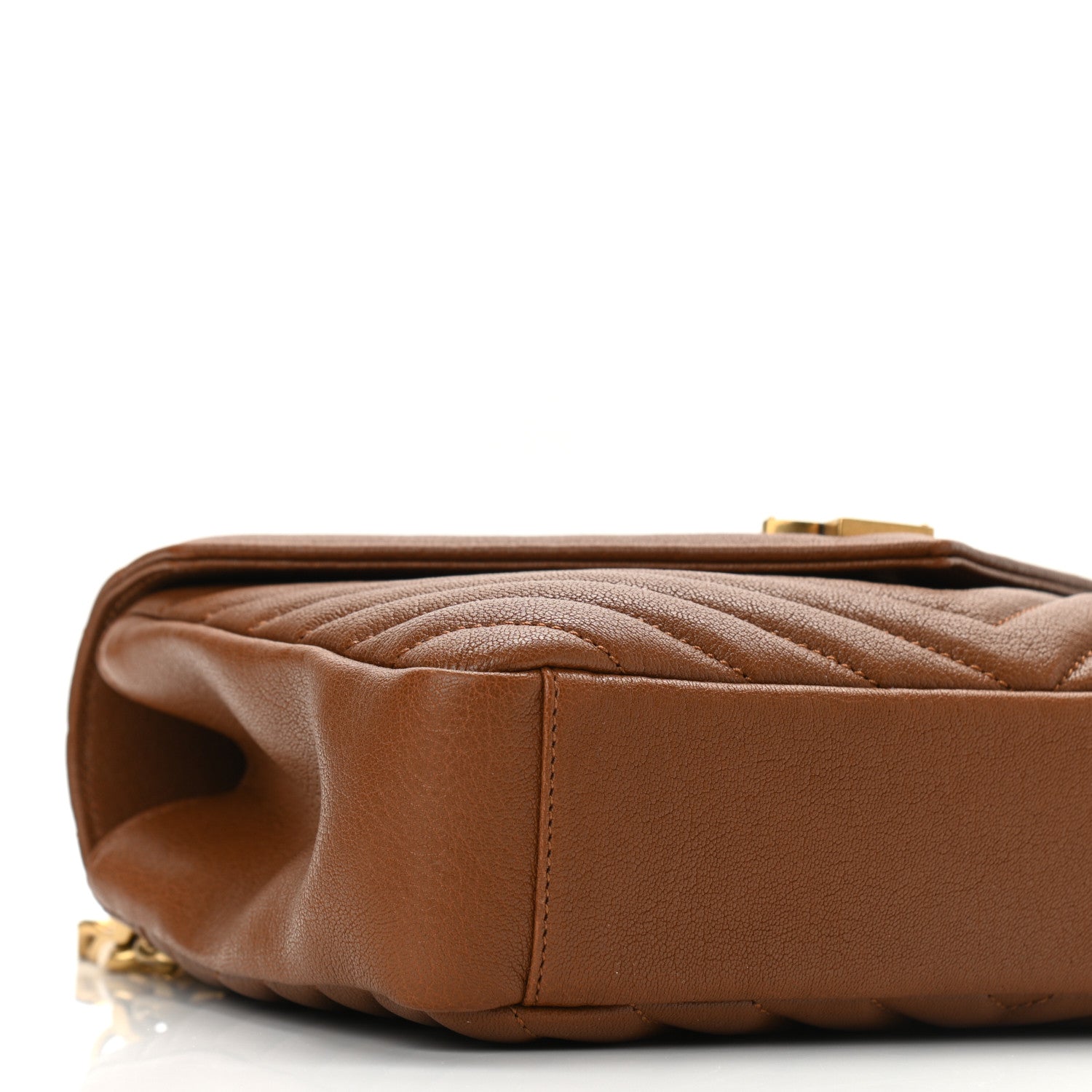 Saint Laurent Calfskin Matelasse Chevron Monogram Medium College Bag Brick 9 of 10