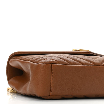 Saint Laurent Calfskin Matelasse Chevron Monogram Medium College Bag Brick 9 of 10
