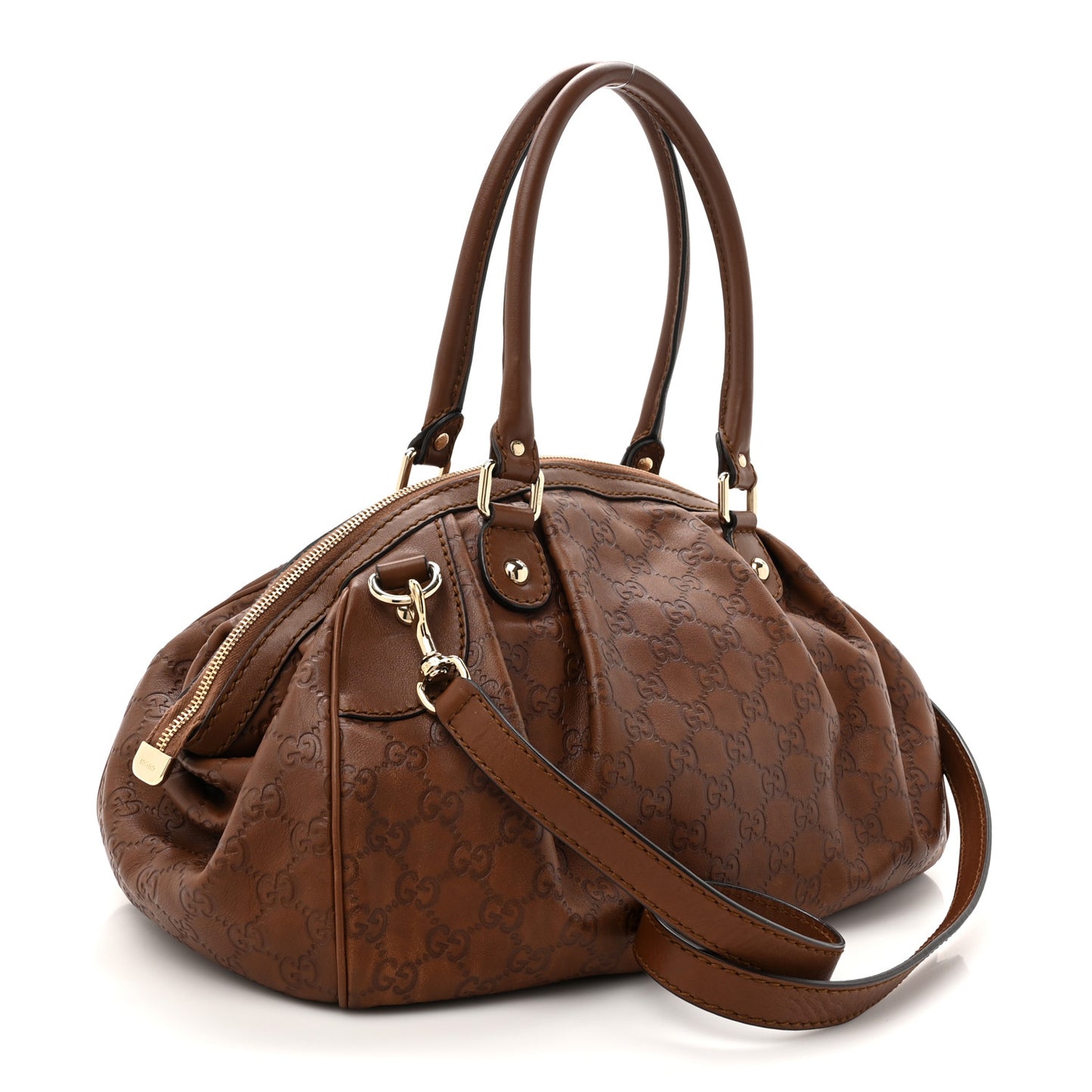 Guccissima Medium Sukey Boston Brown