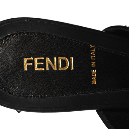 Fendi Vitello Spiked Heel Mules 36 Black 8 of 8