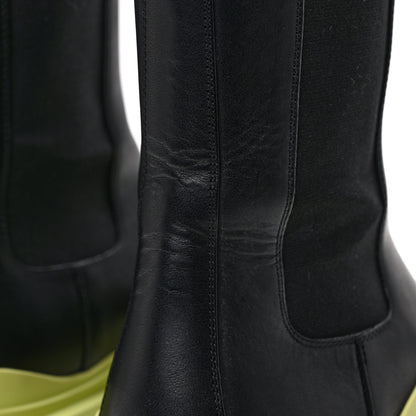 Bottega Veneta Calfskin The Tire Chelsea Boots 39 Black Seagrass 10 of 11