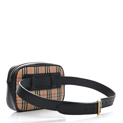 Burberry 1983 Knight Check Smooth Calfskin Link Camera Bag Black 3 of 8