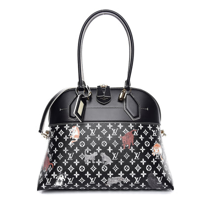 Louis Vuitton Calfskin Catogram Alma Souple MM Black 1 of 8