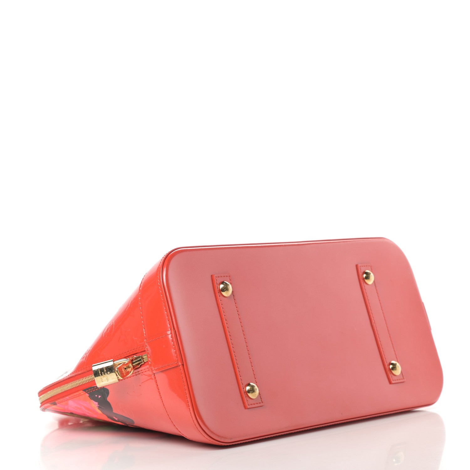Louis Vuitton Vernis Roses Alma GM Orange Sunset 4 of 14