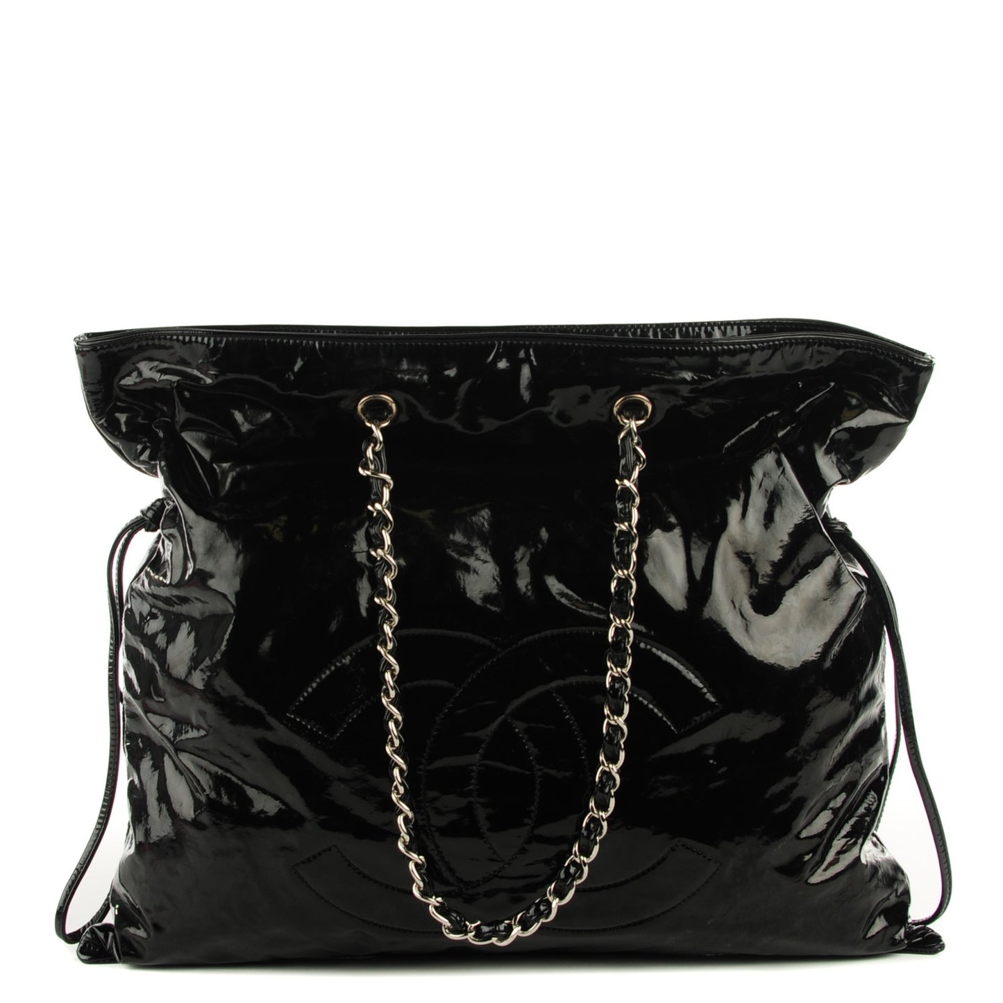 Patent Bonbons Shopper Tote Black