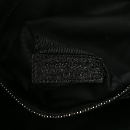 Saint Laurent Crinkled Calfskin Matelasse Monogram Medium Niki Shopper Tote Black 6 of 12