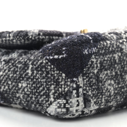 Chanel Tweed Quilted Medium Chanel 19 Flap Black White 6 of 9