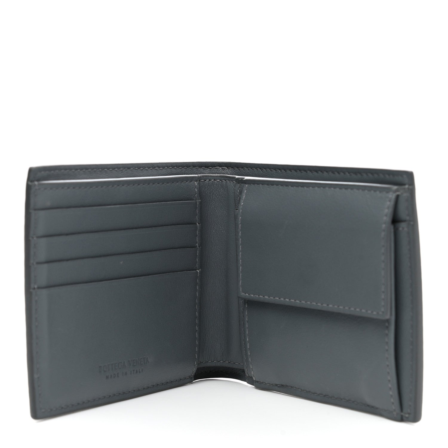 Bottega Veneta Nappa Intrecciato Embossed Bi-Fold Wallet Thunder 5 of 6