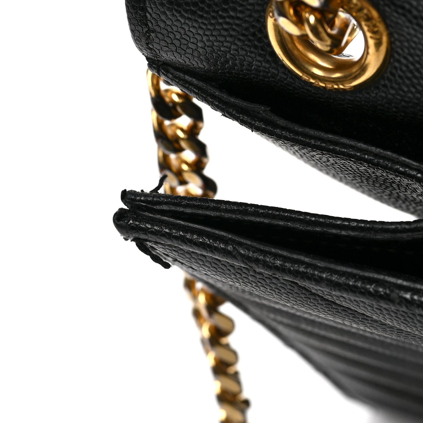 Grain De Poudre Matelasse Chevron Medium Monogram Satchel Black