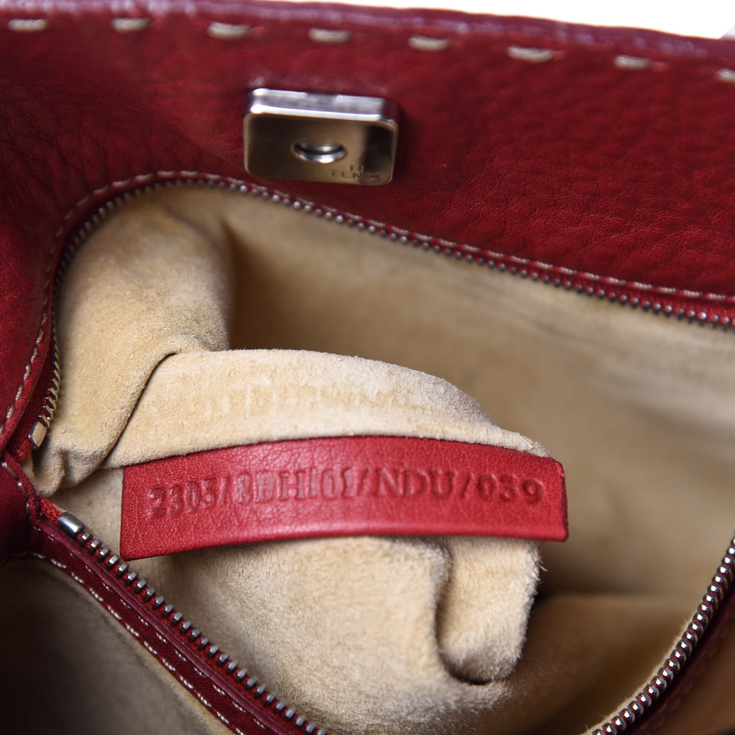 Calfskin Romano Selleria Tote Red