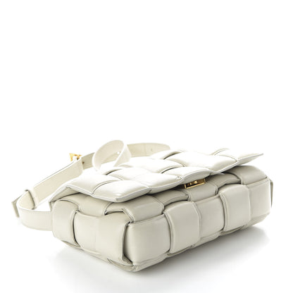 Bottega Veneta Paper Calfskin Maxi Intreccio Padded Cassette Crossbody Bag White 4 of 11