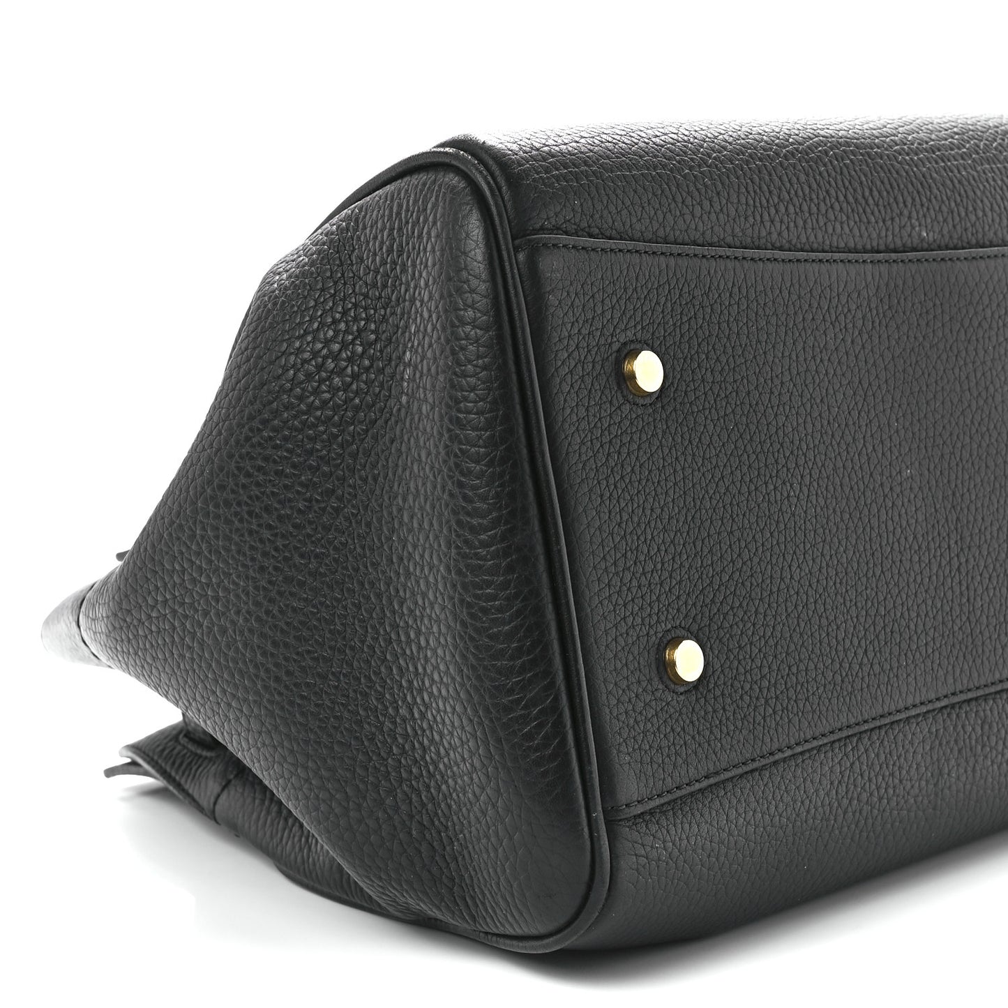 Heavy Grain Belted Bayswater Tote Black