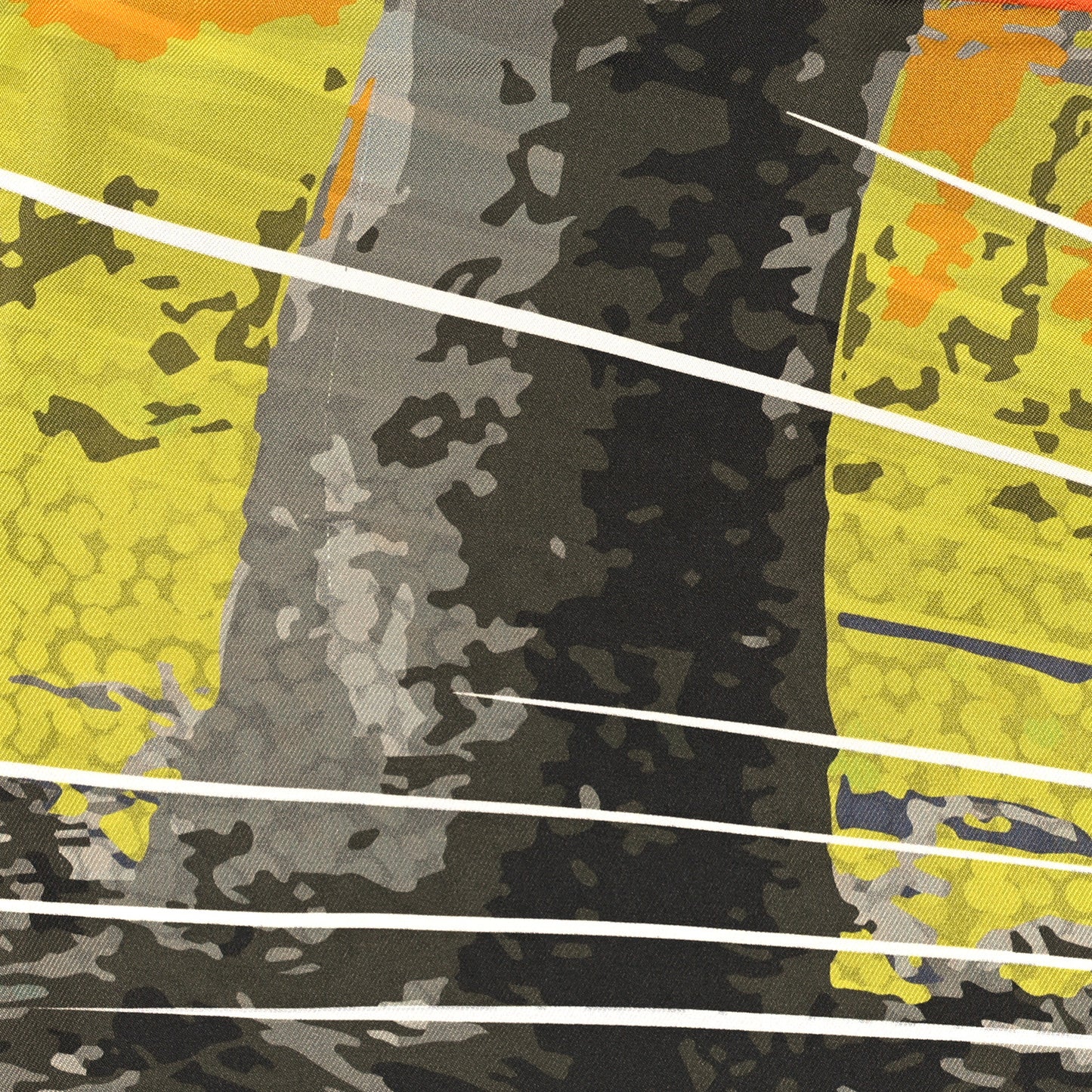 Silk Double Face Formula One Scarf 90 Vert De Gris Marine