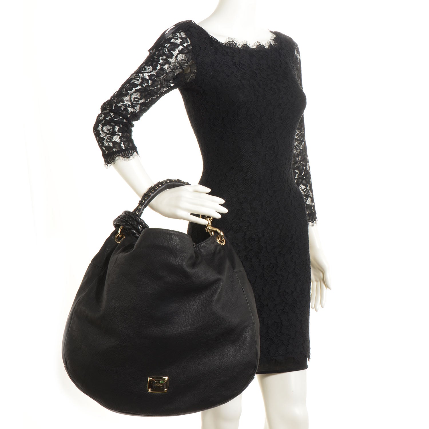 Jimmy Choo Leather Sky Hobo Black 5 of 7