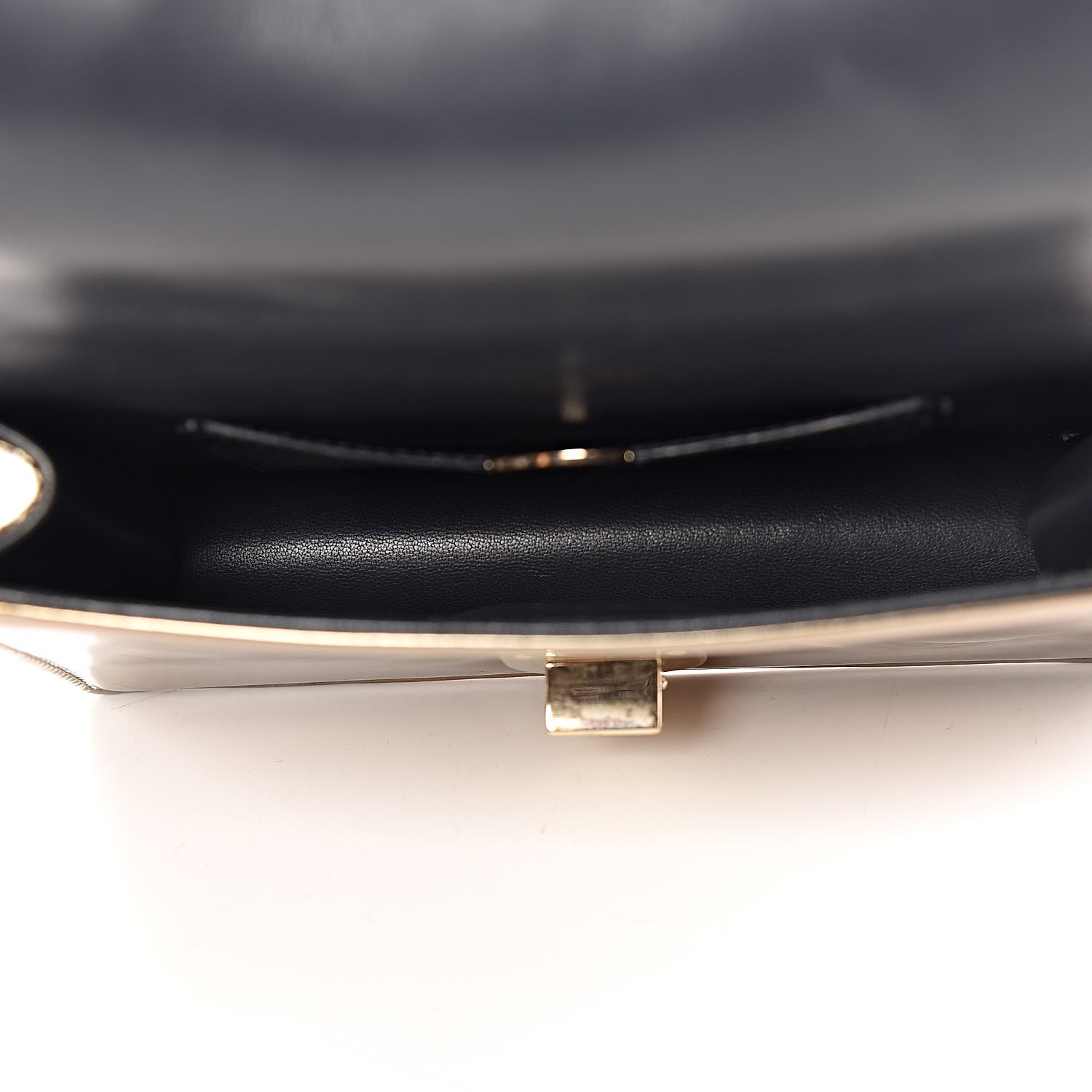 Christian Dior Metallic Patent Micro-Cannage Mini Diorama Flap Bag Gold 7 of 12