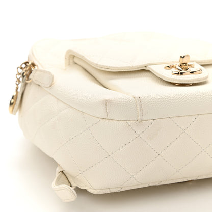 Chanel Caviar Quilted Small CC Day Backpack White 9 of 10