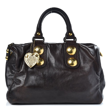 Gucci Calfskin Medium Babouska Boston Tote Dark Brown 1 of 14