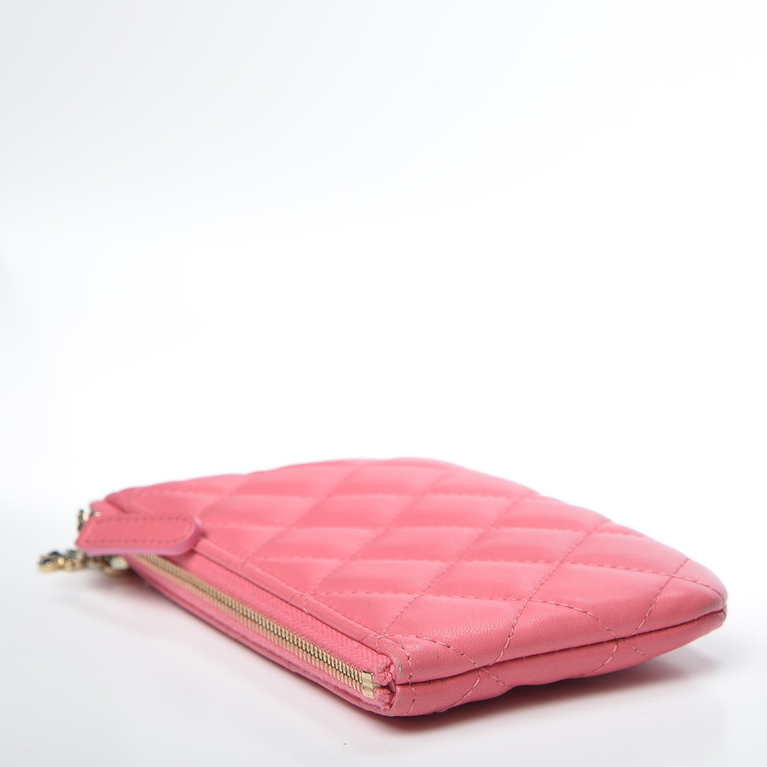 Chanel Lambskin Quilted Small Casino Cosmetic Case Pink 5 of 8