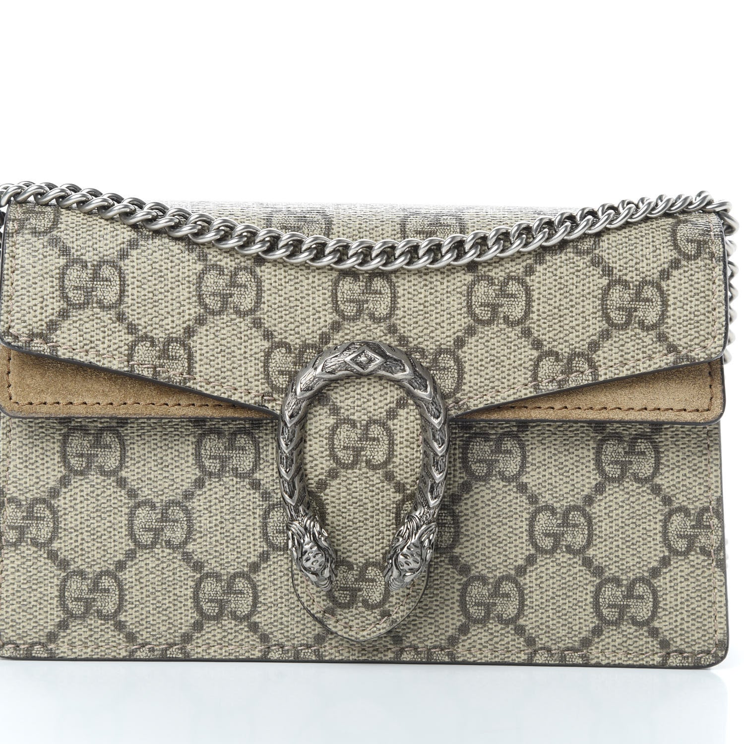 Gucci GG Supreme Monogram Super Mini Dionysus Shoulder Bag Taupe 7 of 11