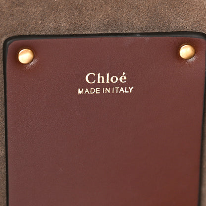 Chloe Suede Patchwork Small Marcie Tote Caramel 6 of 9