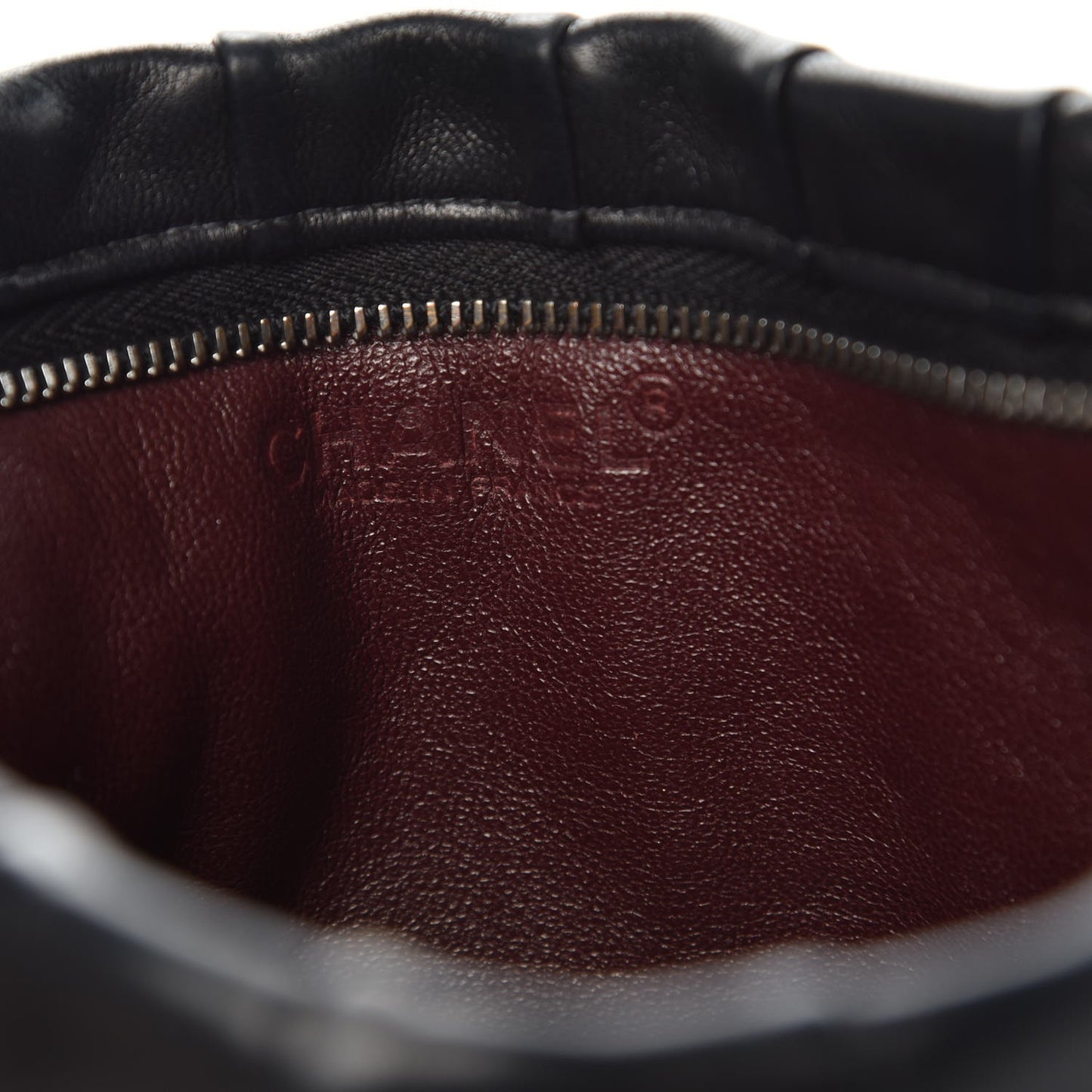 Lambskin Pleated Tassel Shoulder Bag Black