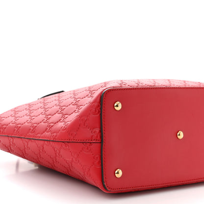 Gucci Guccissima Linea A Foldover Tote Red 9 of 11