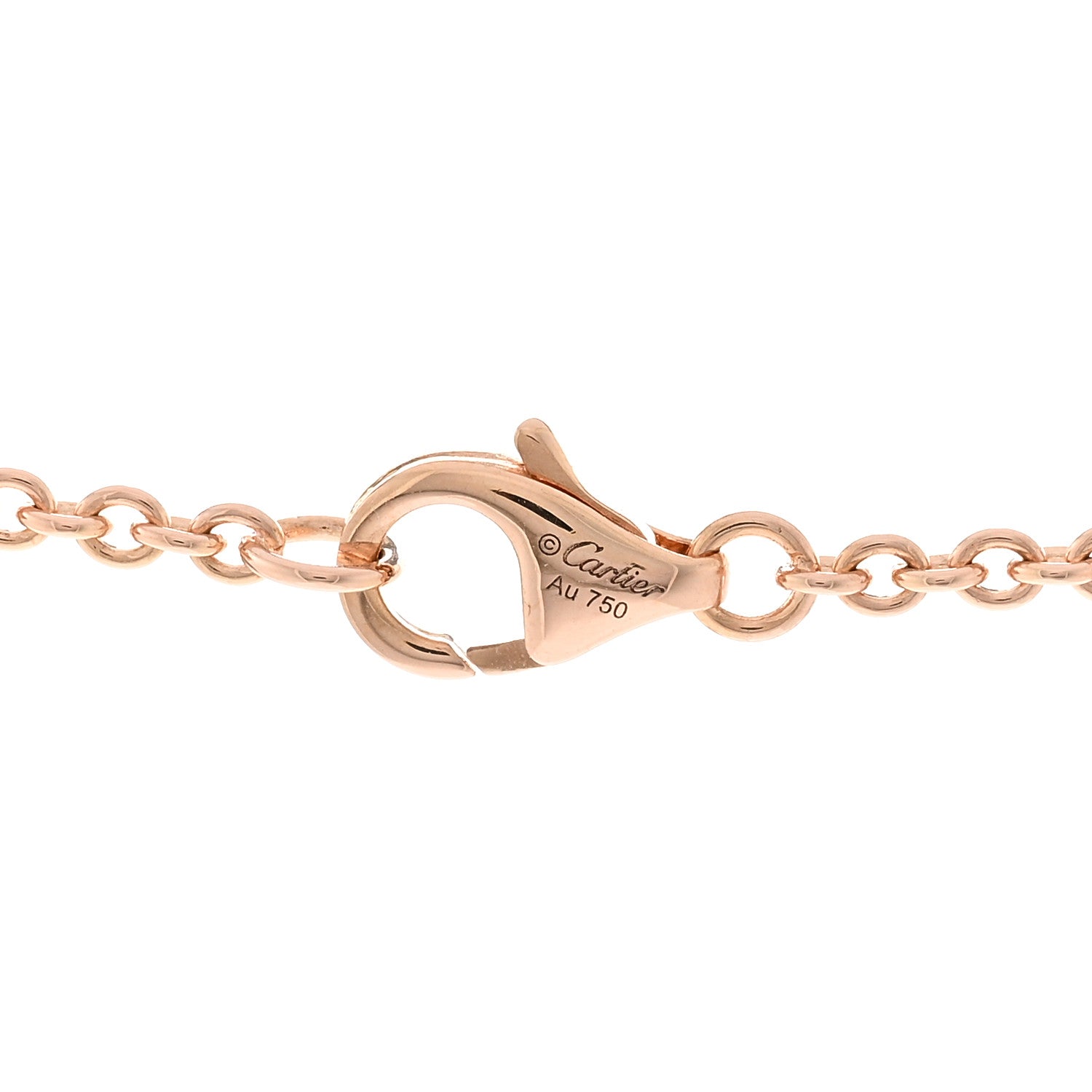 Cartier 18K Pink Gold Interlocking LOVE Necklace 4 of 5