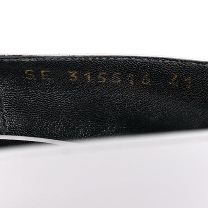 Saint Laurent Calfskin Vitello Vernice Tribtoo 105 Pumps 41 Porcellana Black 7 of 12