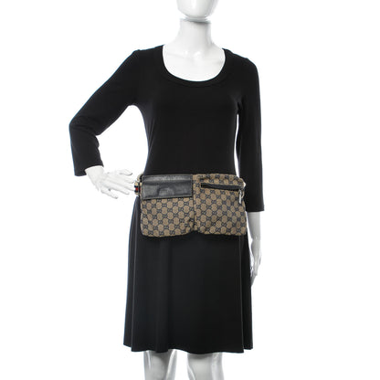 Gucci GG Monogram Web Double Pocket Belt Bag Navy 2 of 12
