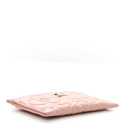Chanel Caviar Camellia Embossed Card Holder Pink 4 of 9