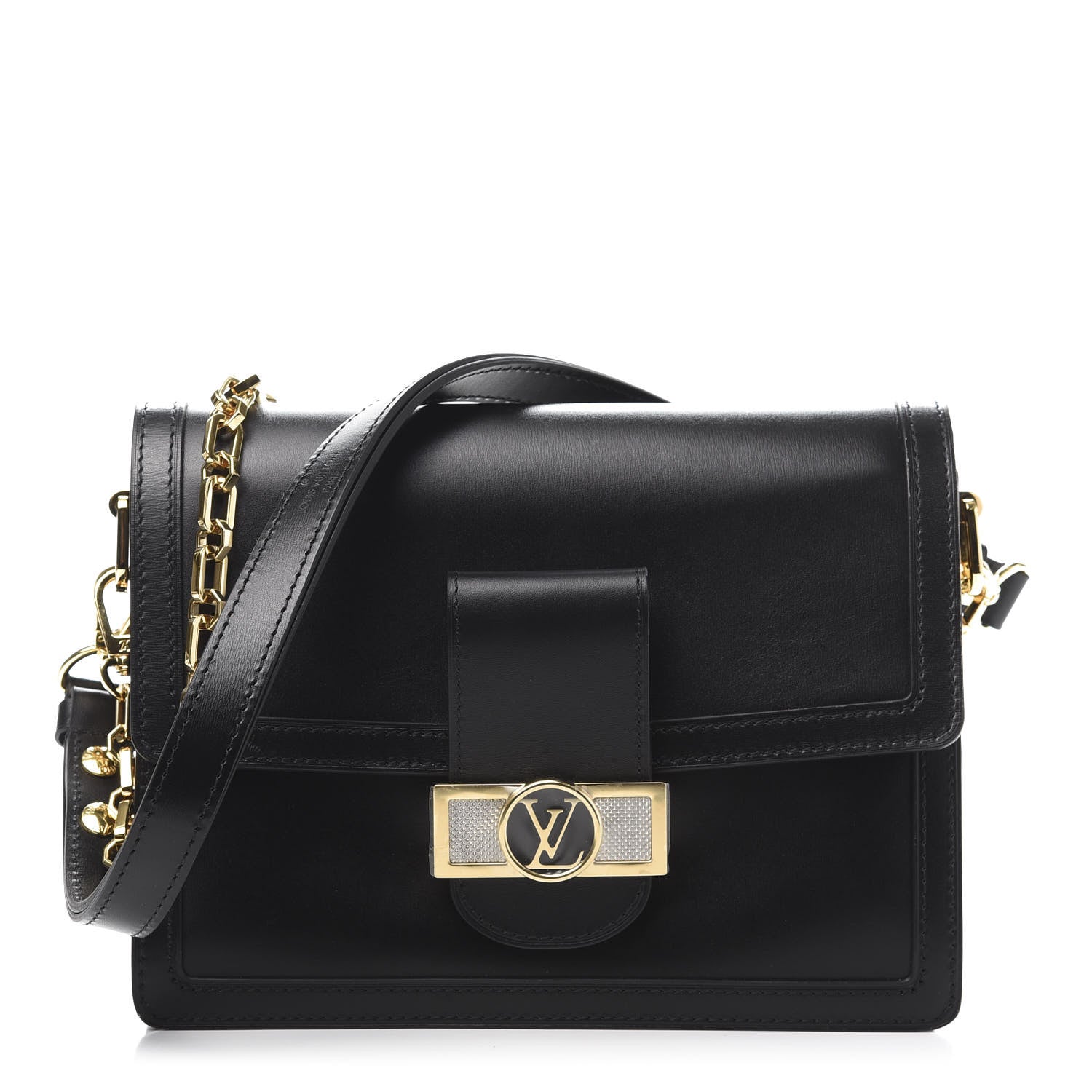 Louis Vuitton Smooth Calfskin Dauphine MM Black 1 of 11