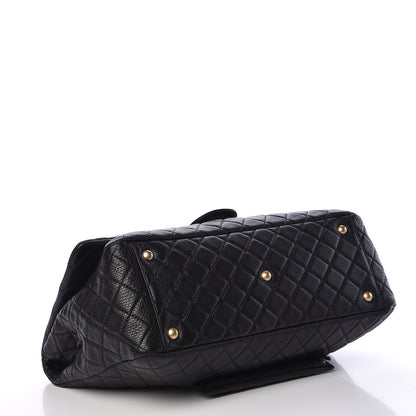 Chanel Calfskin Quilted XXL Travel Flap Bag Black 4 of 11