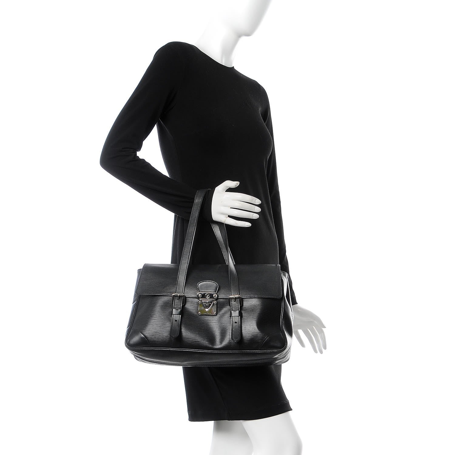 Louis Vuitton Epi Segur MM Black 3 of 8