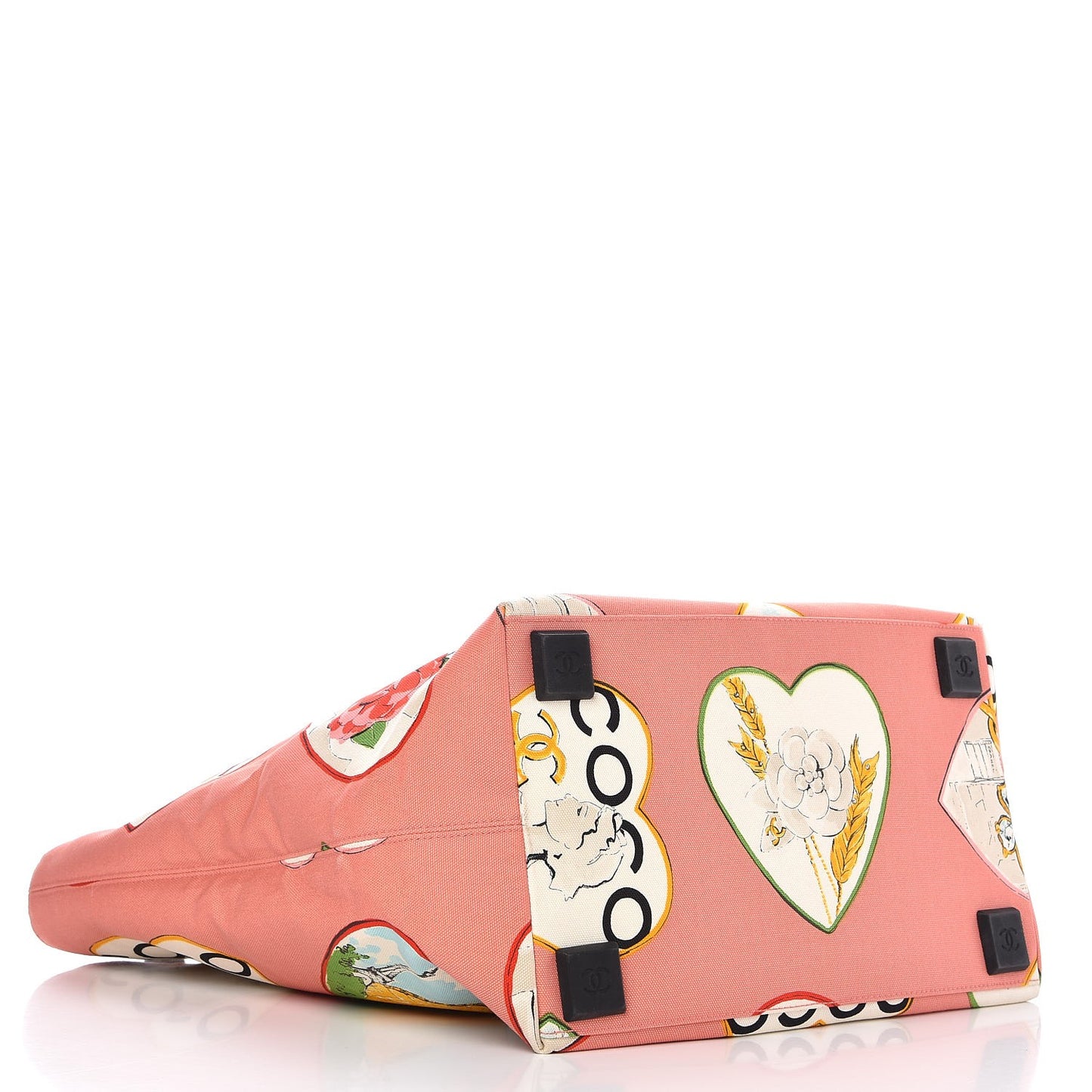 Canvas Coco Hearts Print Tote Multi