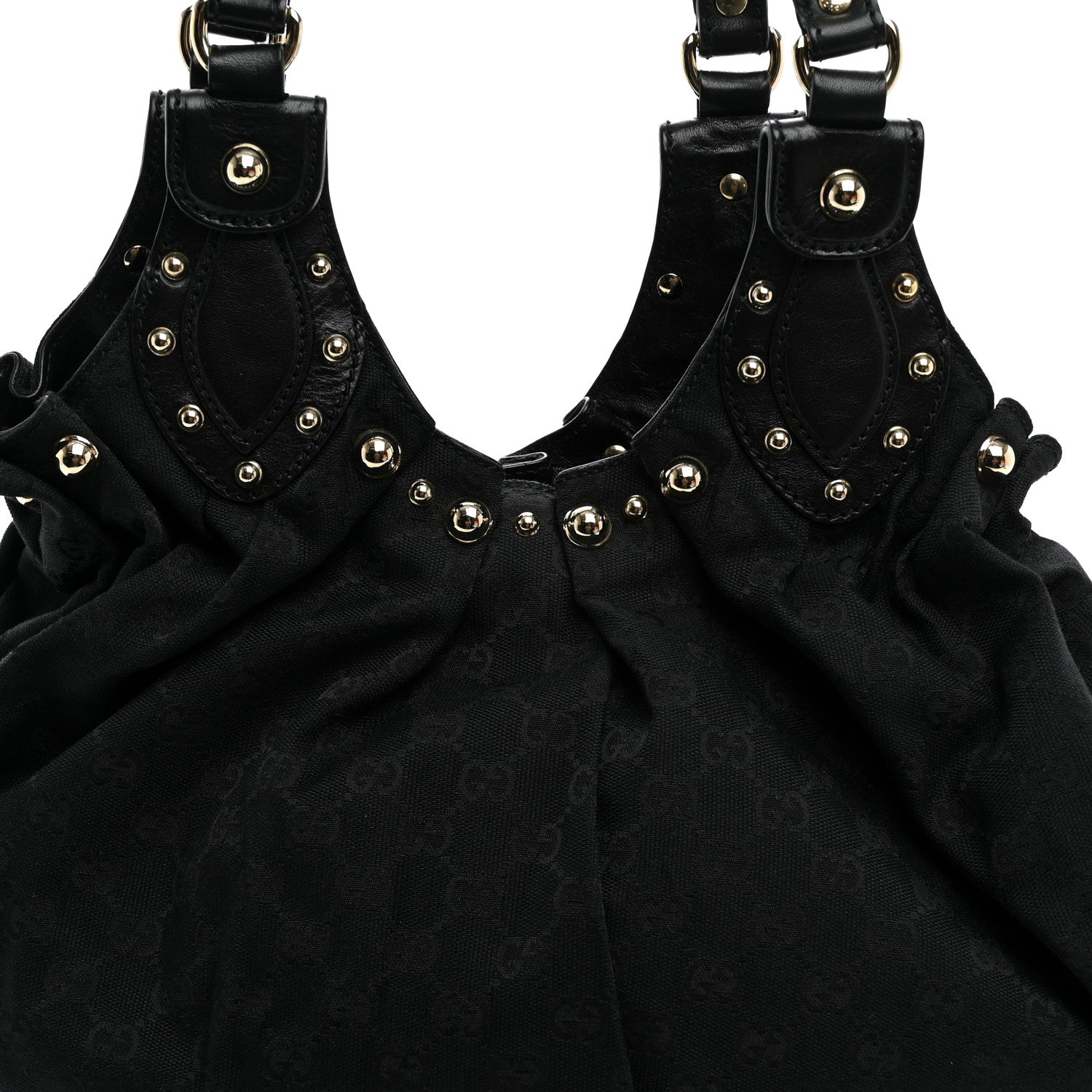 Gucci Monogram Studded Pelham Medium Tote Black 7 of 9