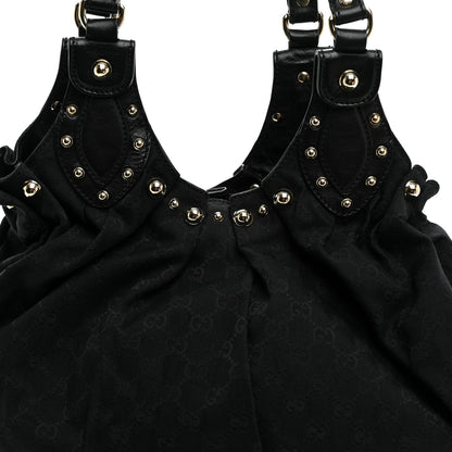 Gucci Monogram Studded Pelham Medium Tote Black 7 of 9