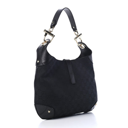 Gucci Monogram Piston Lock Jackie O Hobo Black 2 of 4