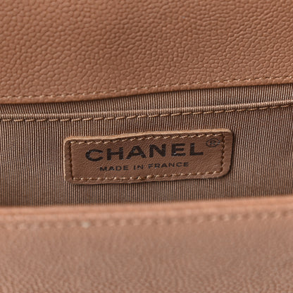 Chanel Caviar Quilted Medium Boy Flap Camel 8 of 11