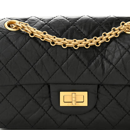 Chanel Aged Calfskin Quilted 2.55 Reissue Mini Flap Black 8 of 11