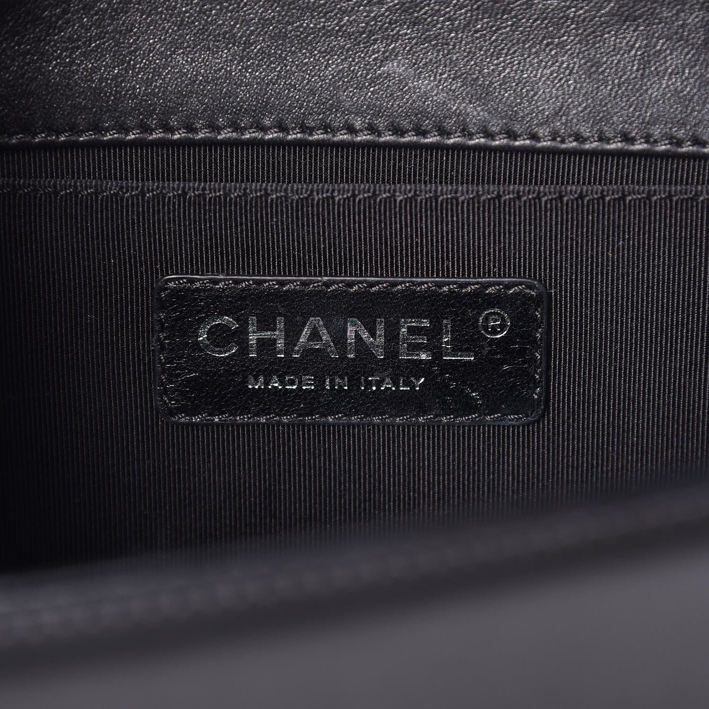 Lambskin Quilted Medium Boy Flap Black