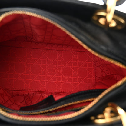 Christian Dior Lambskin Cannage Medium Lady Dior Black 5 of 10