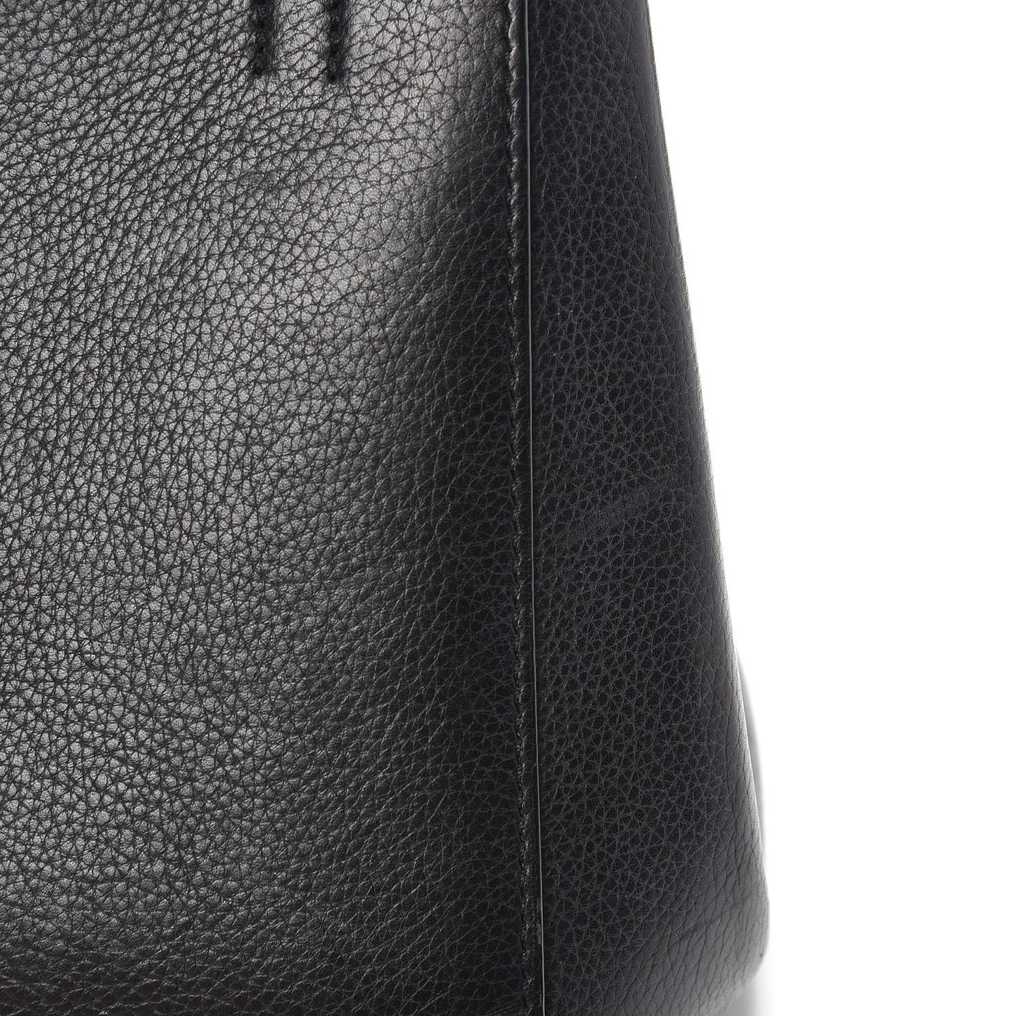 Supple Calfskin Medium Edge Shoulder Bag Black